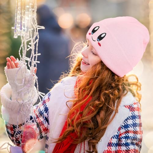 Beanie Knit Hats Cat Beanie Lovely Face Hat Cute Anime Beanies Embroidery Winter Knitted Hats Caps for Boys Girls 7