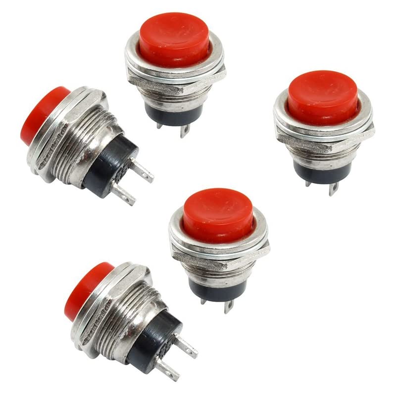 Bouton poussoir SPDT momentané rouge avec commutation fluide et précise