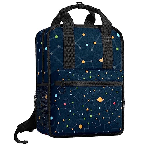 Sac à dos constellation planète multicolore avec bretelles réglables confortables