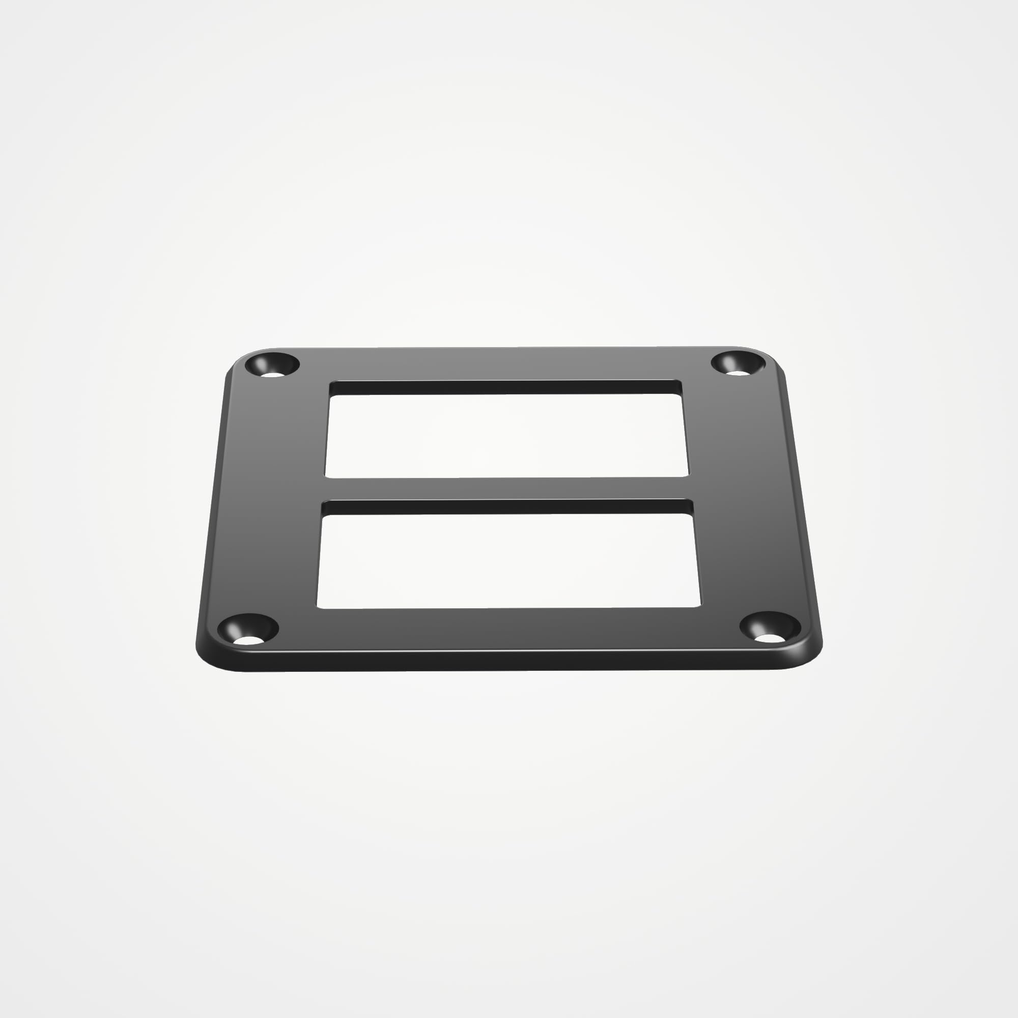 2 Way Zinc Alloy Rocker Switch Panel Black Mounting Plate 2 Hole Toggle Switch Housing Holder Switch Shell Bracket with Screws for Car Boat Truck Yatch RV