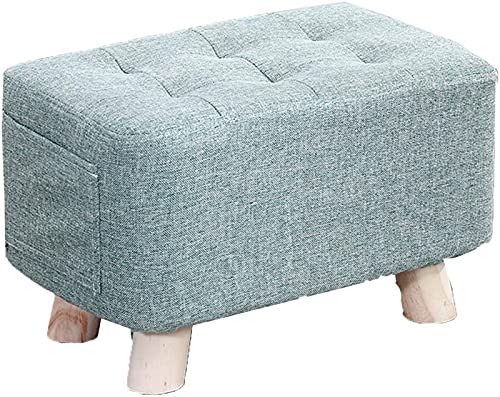 Banc de rangement pour chaussures compact, ottoman vert pour petit espace