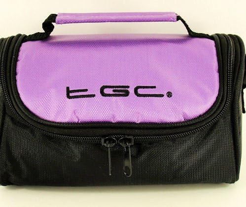 Camera Case for Minolta Vectis 260 with shoulder strap and Carry Handle (Electric Purple & Black)