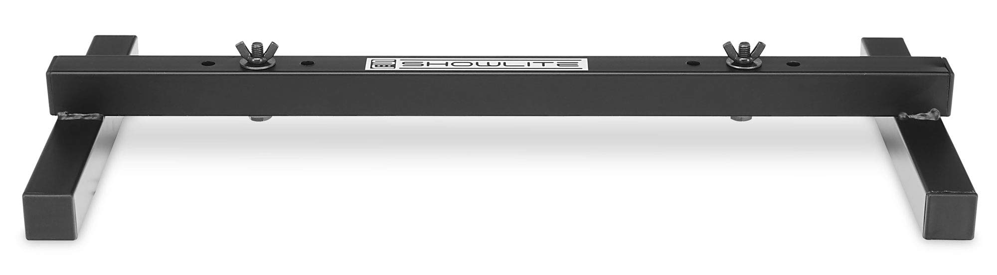 Set da 4 Showlite FLS-20 PAR Supporti da Terra (supporti 2 vie per posizionare due faretti, base 55,5 x 25,5 cm, altezza 6 cm, struttura robusta, impilabili) Nero
