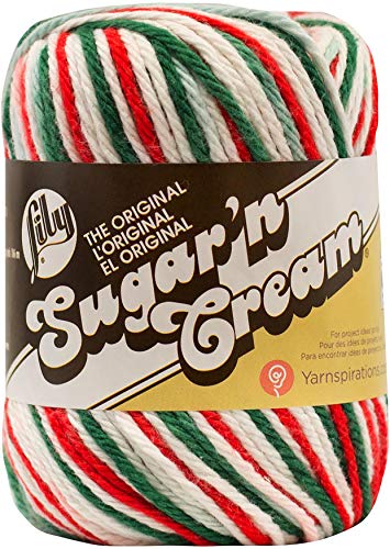 Image of Lily Sugar 'N Cream The Original Ombre Yarn, 2oz, Gauge 4 Medium, 100% Cotton, Mistletoe - Machine Wash & Dry