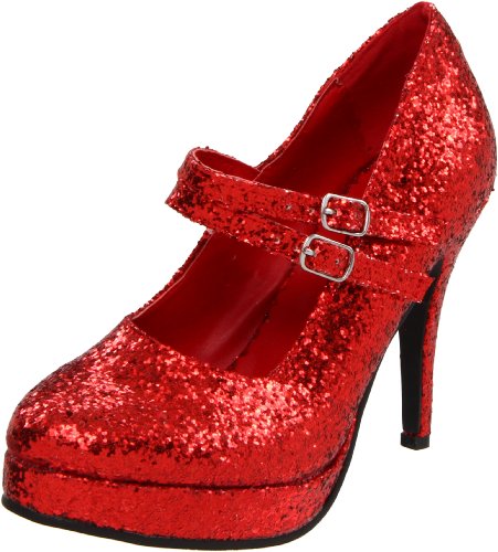 Ellie Shoes Damen 421-Jane-G Maryjane Pump, Rot Glitter, 37 EU