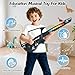 RedCrab Electric Guitar for Kids, Stringless Guitars with DJ Turntable, Bluetooth & Lights, Musical Instrument Toys for Kids Ages 3-5 5-9 9-12 as Birthday (Black)
