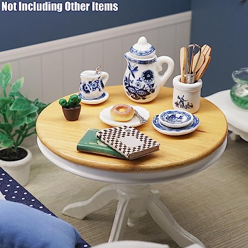 Odoria 1/12 Miniaturas Jogo de chá Pratos Talheres Utensílios Cozinha Acessórios da Casa de Bonecas