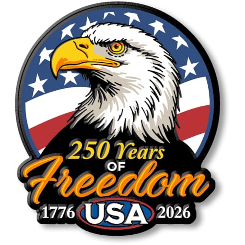 Imán USA Águila Calva 250 Aniversario 2.7 x 3.2 pulgadas miniatura 1