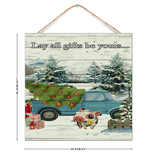 Décoration murale en bois peint élan et nains pour table rustique de Noël