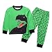 Zhen+ 2er Jungen Schlafanzug Set Pullover Shirt Tops & Hose für 1-8 Jahre Hausanzug Pyjama Outfits Set Raumschiff Druck Baumwolle Kleidung Set (4-5 Jahre, Grün)