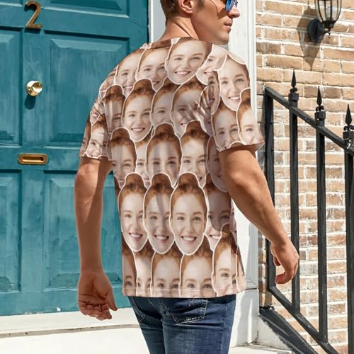 Custom T Shirts with face Personalized T Shirt for Men Women with Picture Design Your Own Shirt Add Text/Image3