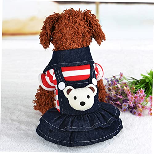 Balacoo Camisa Jeans Vestido Menina Roupas Para Cachorro Adorável Inverno Roupas Quentes Para Animai