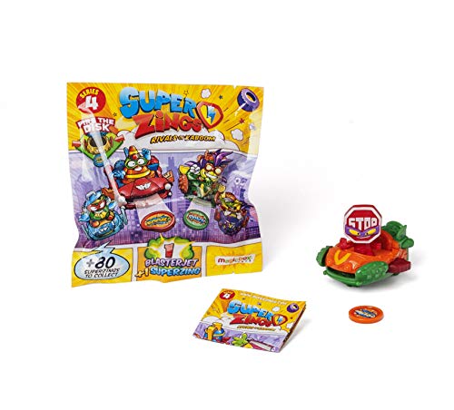 Rivals of Kaboom PSZ4D824IN00 SuperZings, Serie 4, Display Mini Vehiculos, 24 Vehículos Blasterjet con Figuras
