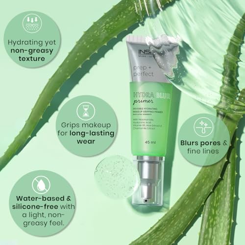 Image of INSIGHT Hydrablur Primer| Lightweight| Silicone-Free| Water-Based| Hydrating & Smoothing| Enriched with Niacinamide| Hyaluronic Acid| Acne-Prone| Non-Greasy| Fast-Absorbing Primer| All Skin Types - 45gm