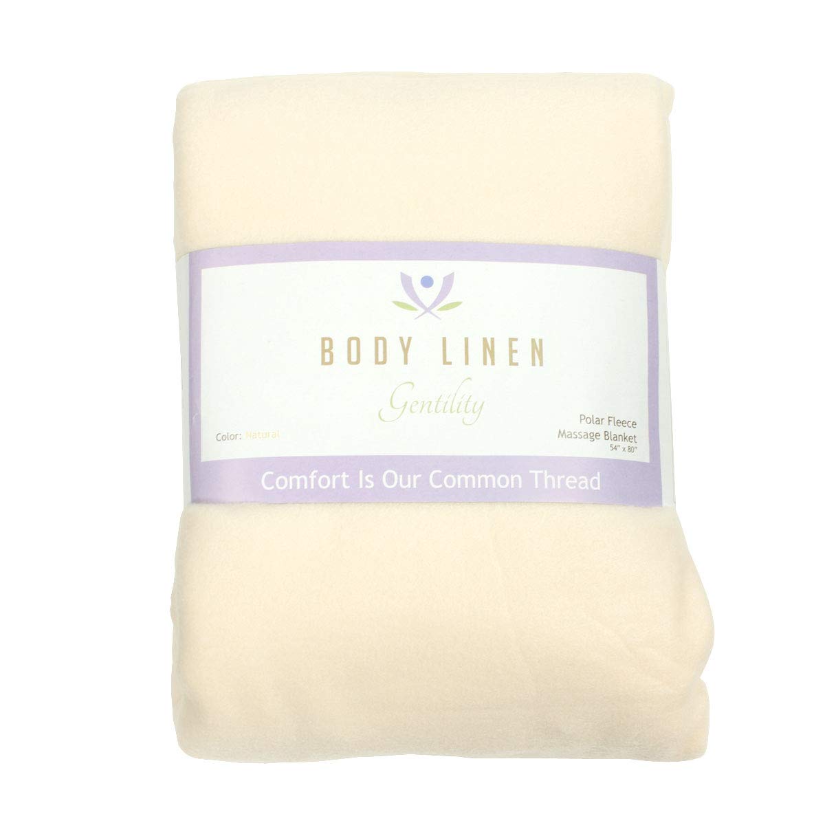 Body Linen's Gentility™ Polar Fleece Massage Table Blanket, Warm, Cozy and Plush Spa Blankets. Create that Perfect Atmosphere. 54 x 80 inches, 100% Polyester - Natural