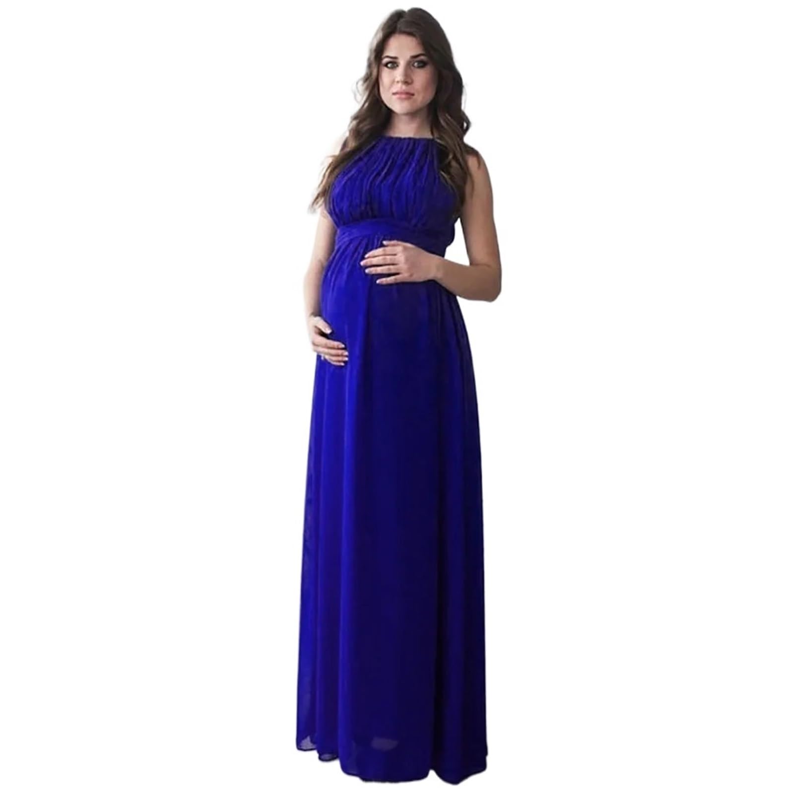 Robe de maternité d'été bleue en taille L pour femme enceinte élégante