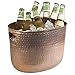 Buddy's Bar - Secchiello per Il Ghiaccio, refrigeratore per Bottiglie, capacità 7 Litri, refrigeratore per Bevande, per Vini, per Champagne, glacette, 30 x 23,5 cm, Altezza 23 cm, Rame martellato