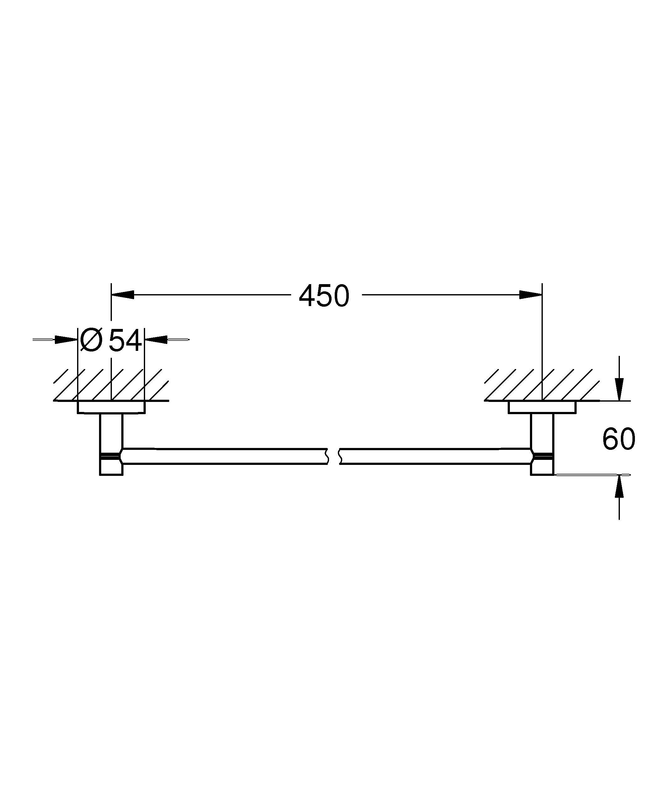 GROHE Start Quickfix, Toallero de Metal, Negro Mate 411972430