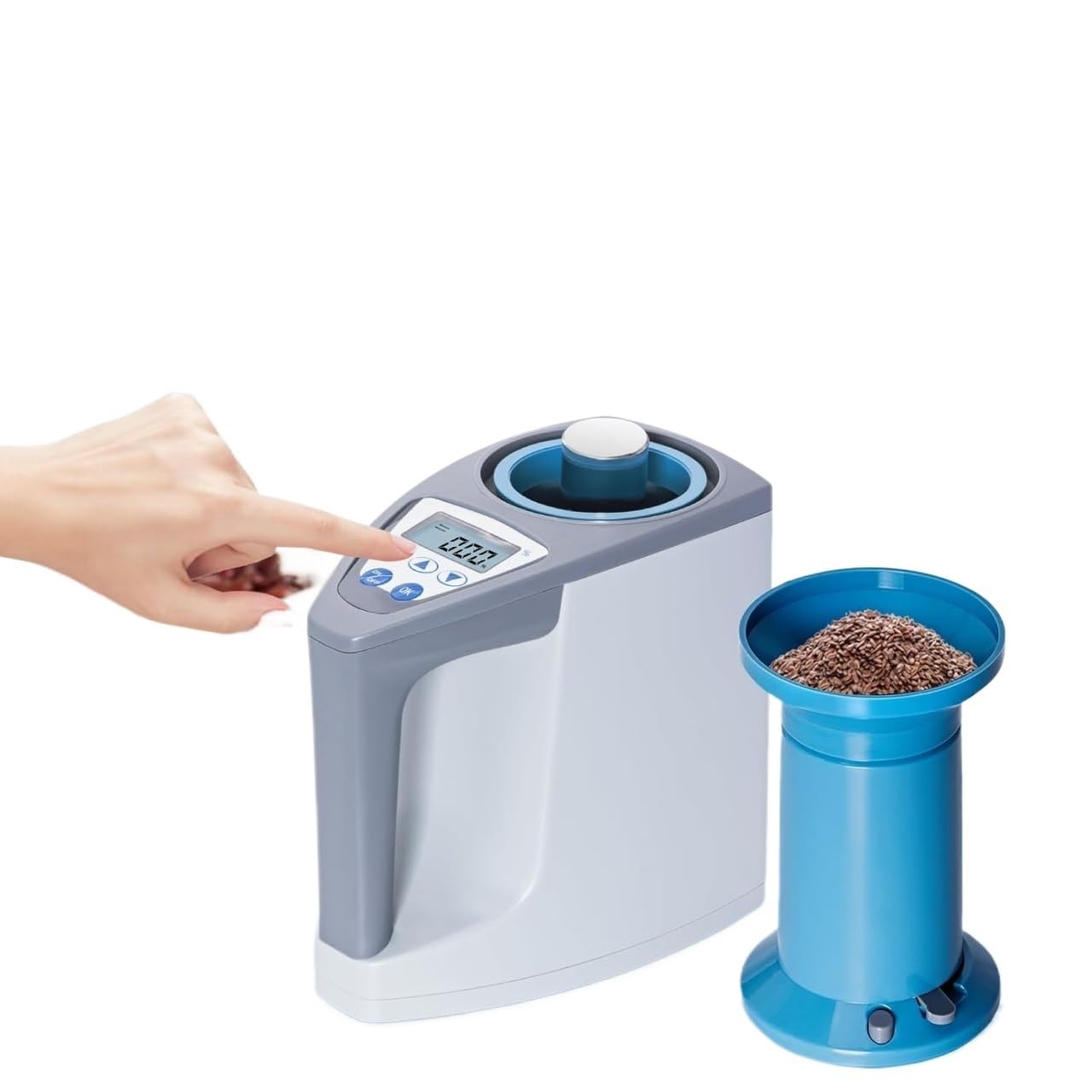 Moisture Meter, Moisture Tester Portable Grain Moisture Meter Analyzer Digital Grain Types Incl Wheat Corn Rice LCD Display Crop Moisture Meter,Accurate and Reliable