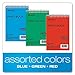 Ampad Efficiency Pocket Notebook, Recycled, 4 X 6 Inches, Single Wire, Top Open, Assorted Covers,3 Notebooks per Pack, Red/Blue/Green (45-094)