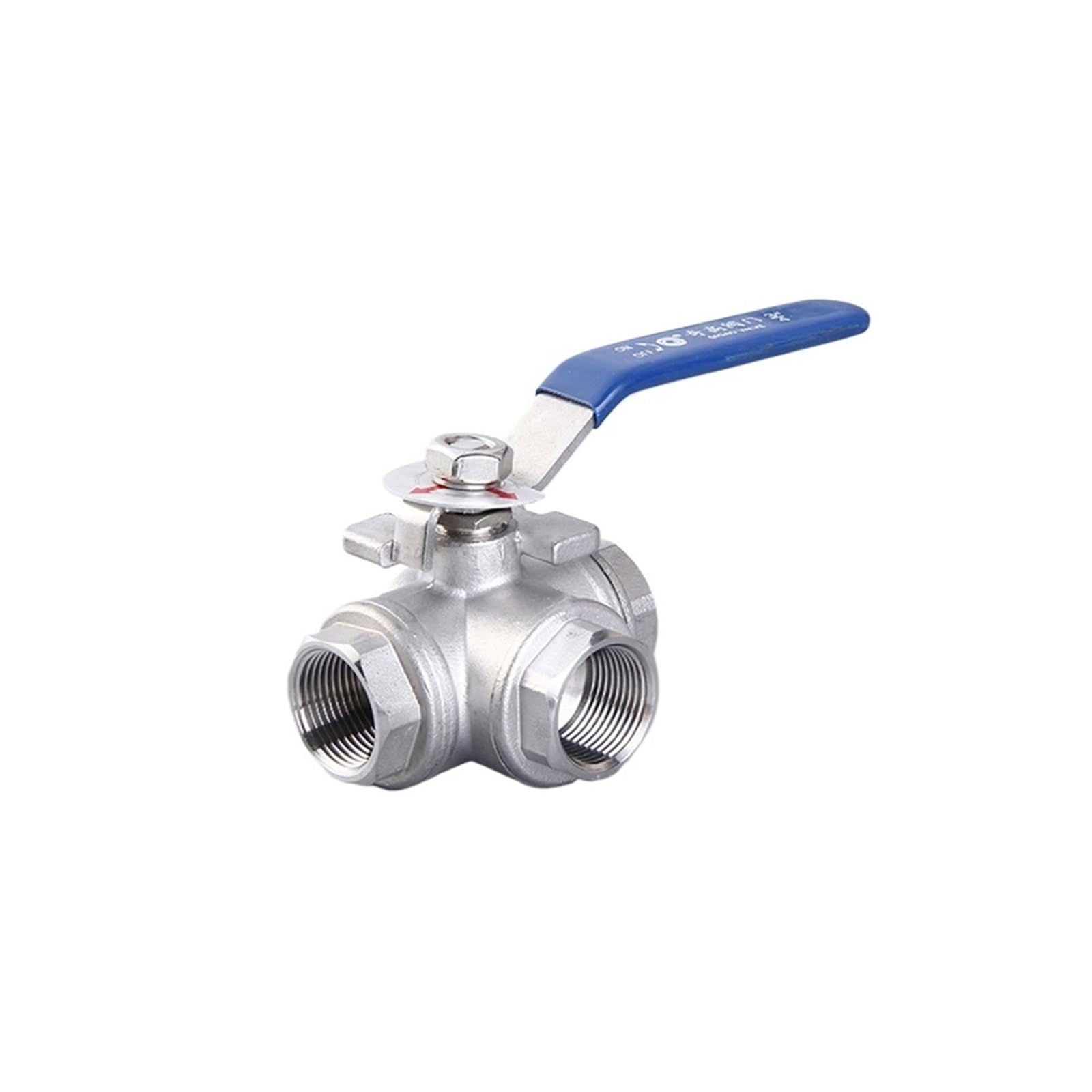 Valvola a sfera a tre vie in acciaio da 1/4" 3/8" 1/2" 1" 1-1/2" 2" Tipo L Tipo T Valvola manuale filettata interna 304(L Type,45359)