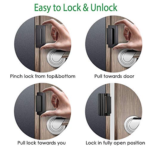 Door Reinforcement Lock ,3" Security Door Lock For Kids,Home Child Proof Door Locks Withstand 800 Lbs For Inward Swinging Door ,Easy To Install. #TOP3