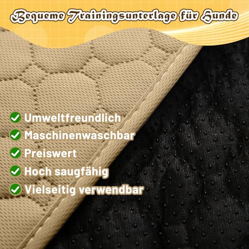 E-THOL Hunde-Katzen-Trainingsunterlage 2-TLG. Set | Extra stark saugfähig | Wasserdicht & rutschfest | Waschbar & wiederverwendbar | Für Welpen & Haustiere (Braun, 50x70cm) – Bild 6