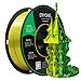 Produktbild ERYONE Dual Zweifarbig PLA Filament 1.75mm, 3D Drucker Filament 1kg Spule +/- 0,02 mm, Seide Gelb & Grün