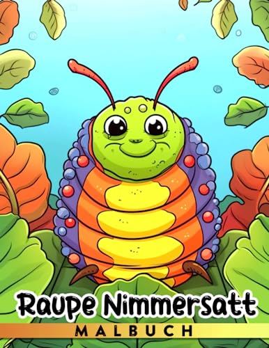 Raupe Nimmersatt Malbuch: 30 illustrierte Ausmalbilder von Monarchfaltern...