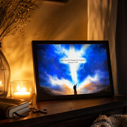Image of Jesus Night Light, Christian Gifts with All Things are Possible with God
