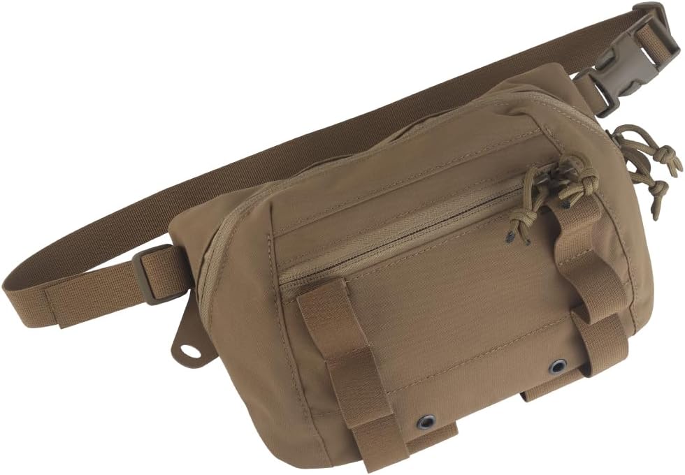 Tactical Drop Pouch Fanny Pack,Utility EDC Large Multi-Purpose Waist Bags for Tactial Vest Chest Rig