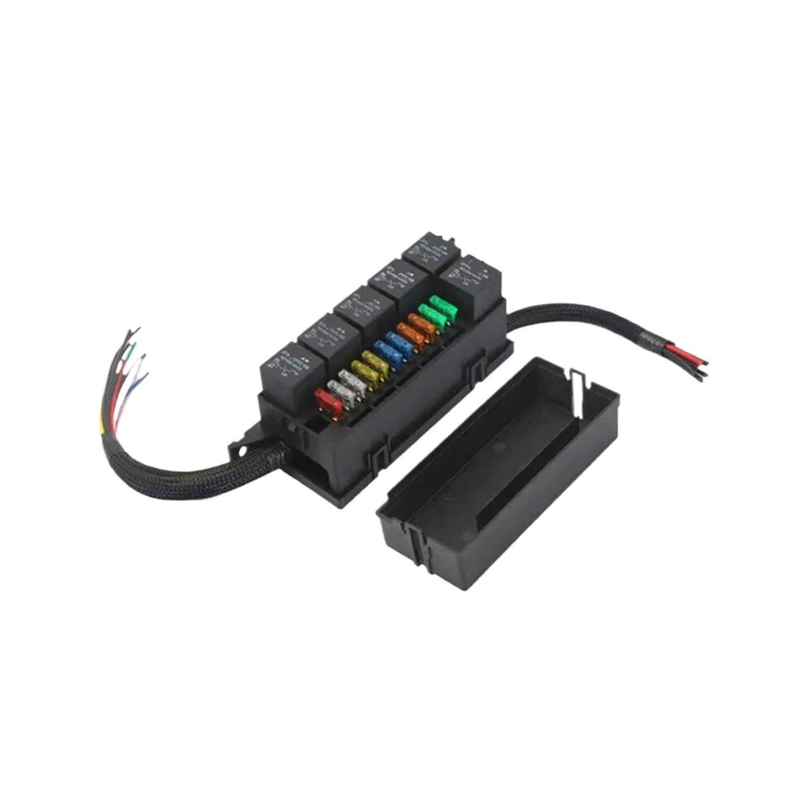 Boîtier de relais 5 pin 12V 40A robuste et porte-fusible étanche pour câblage automobile
