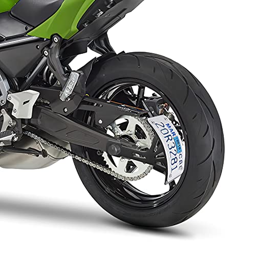 Kemimoto Curved Motorcycle License Plate Holder Side Motorcycle License Plate Mount Tag Bracket Black For Cruise Sportbike Street Bike #TOP6