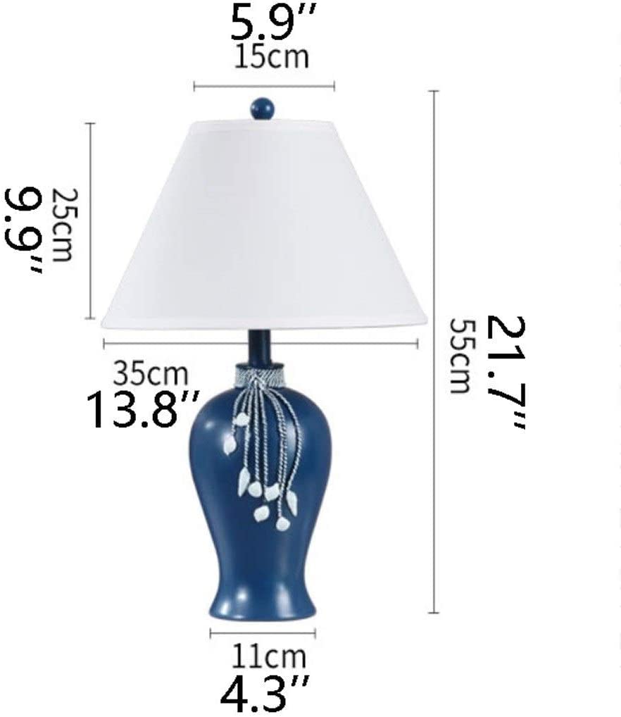 Lampa Stołowa Do Salonu Lampa LED Stolik Nocny American E27 Lampka Do Sypialni Prosta Tkanina Abażur Lampka Nocna Biurko Sypialnia Oświetlenie Do Salonu Lampka Nocna(Dimming)