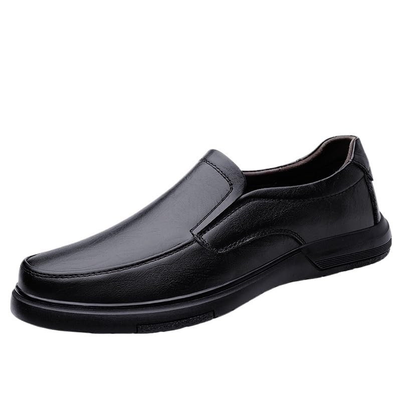 Men's Casual Rubber Shoes Flat-Soled Slip-on Shoes Warm wear-Resistant Round-Toed Comfortable Shoes for Men