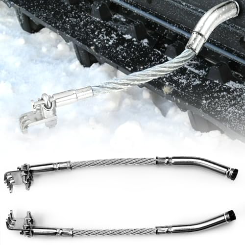 Ice Scratchers Snowmobile Kit?With Claw? Compatible with Polaris, Arctic Cat, Ski-Doo, and Lynx – Cable Ice Scratchers Set for Reverse & Non-Reverse Gear Snowmobiles with Track Heights Over 2.5