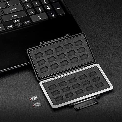 JJC Water-Resistant Memory Card Case for 30 Micro SD / SDXC / SDHCSD Cadr, Memory Card Box Carrying Case, MSD Card Holder Storage