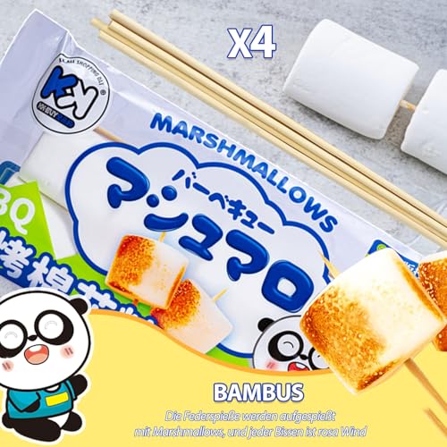 Barbecue Marshmallows, Barbecue Süßigkeiten, Schaumzucker-Süßigkeit, Vegan Marshmallows, Mäusespeck für Barbecue, Lagerfeuer Oder zum Grillen