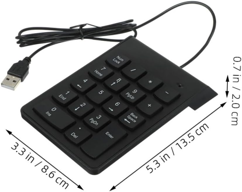 Zerodeko 2pcs USB Numeric Keypad for Laptop 18-Key External Number Pad Portable Financial Keyboard with Design for Office and Accounting Use