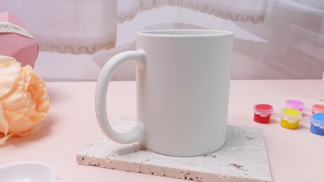 Juego De Tazas De Cerámica Para Pintar - 2 Tazas Blancas + 12 Lápices De Porcelana, Apto Para Lavavajillas