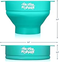 Vista 6 de The Original Proper Popper - Palomitas de maíz para microondas, máquina de palomitas de maíz, tazón plegable sin BPA y apto para lavavajillas