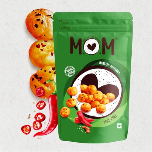 Image of MOM - Meal of the Moment, Roasted Peri Peri Makhana (Pack of 6), 52g /56g - Gluten Free | Anti Oxidants | MSG Free | Zero Trans Fat | No added Preservatives and No Artificial Flavours