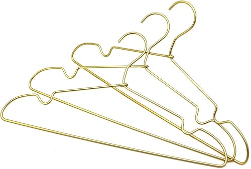 Miniatura 5 de Perchas de metal dorado mate de 12.6 pulgadas para niños, paquete de 30 unidades, antideslizantes, apto para colgar ropa de niños, perchas de
