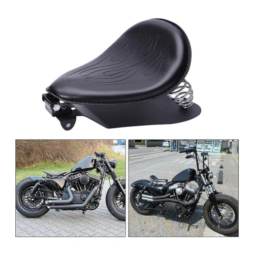 Asiento Motocicleta Solo de 3 Pulgadas con Soporte de Resorte Flame para Virago XV 1100 2