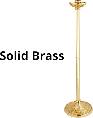 Miniatura 2 de Candelabro grande de latón macizo portavelas de altar de iglesia 398in