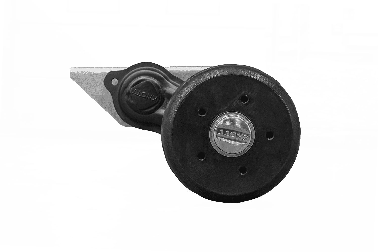 Knott Eje con Freno 1350 kg para Remolque y Plataforma, Medidas 1450 mm y 1900 mm, Patrón 5x112, Suspensión de Torsión de Caucho y Sistema de Freno Backmat