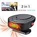 Car Amplifier Cooling Fans 2 in 1 Portable Car Heater or Fan 12V 150W Fast Heating & Cooling Car Defogger Car Defroster 3 Outlet Adjustable Thermostat Plug in Cigarette Lighter Heater