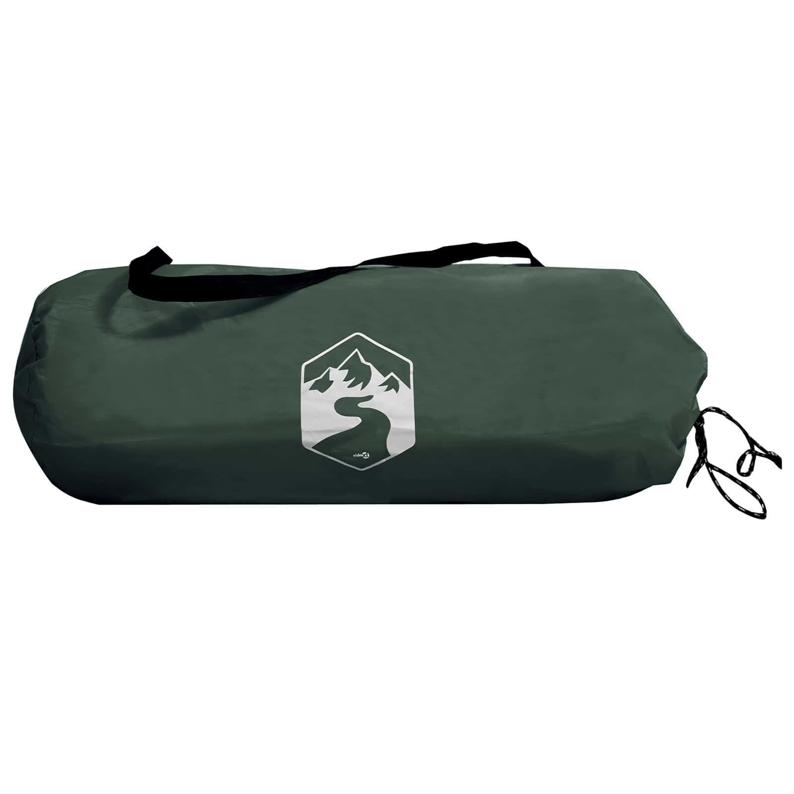 Camping-Tarp mit Mesh-Wänden 270x210x210 cm Pavillon für Garten und Camping Braun Grau Polyester-Dach Stahlrahmen Zelt mit Reißverschlusstür und Abspannseilen