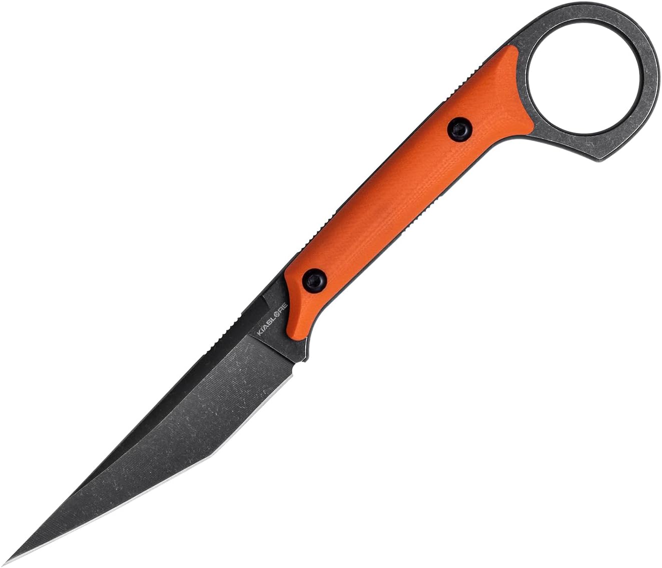 KS527 Fixed Blade Knife, D2 Blade G10 Handle for Men Women, with Kydex Sheath, Utility Knife for EDC Survival Hiking Camping Outdoor Everyday (Orange)