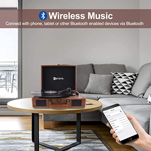 Platine Vinyle Bluetooth, AETKFO Tourne Disque Vinyle 33/45/78 TR/Min avec Haut-parleurs intégrés, encodage du Vinyle au… - Les Beatles, Paul McCartney, John Lennon, RIngo Starr, George Harrison Platine Vinyle Bluetooth, AETKFO Tourne Disque Vinyle 33/45/78 TR/Min avec Haut-parleurs intégrés, encodage du Vinyle au… – Image 5